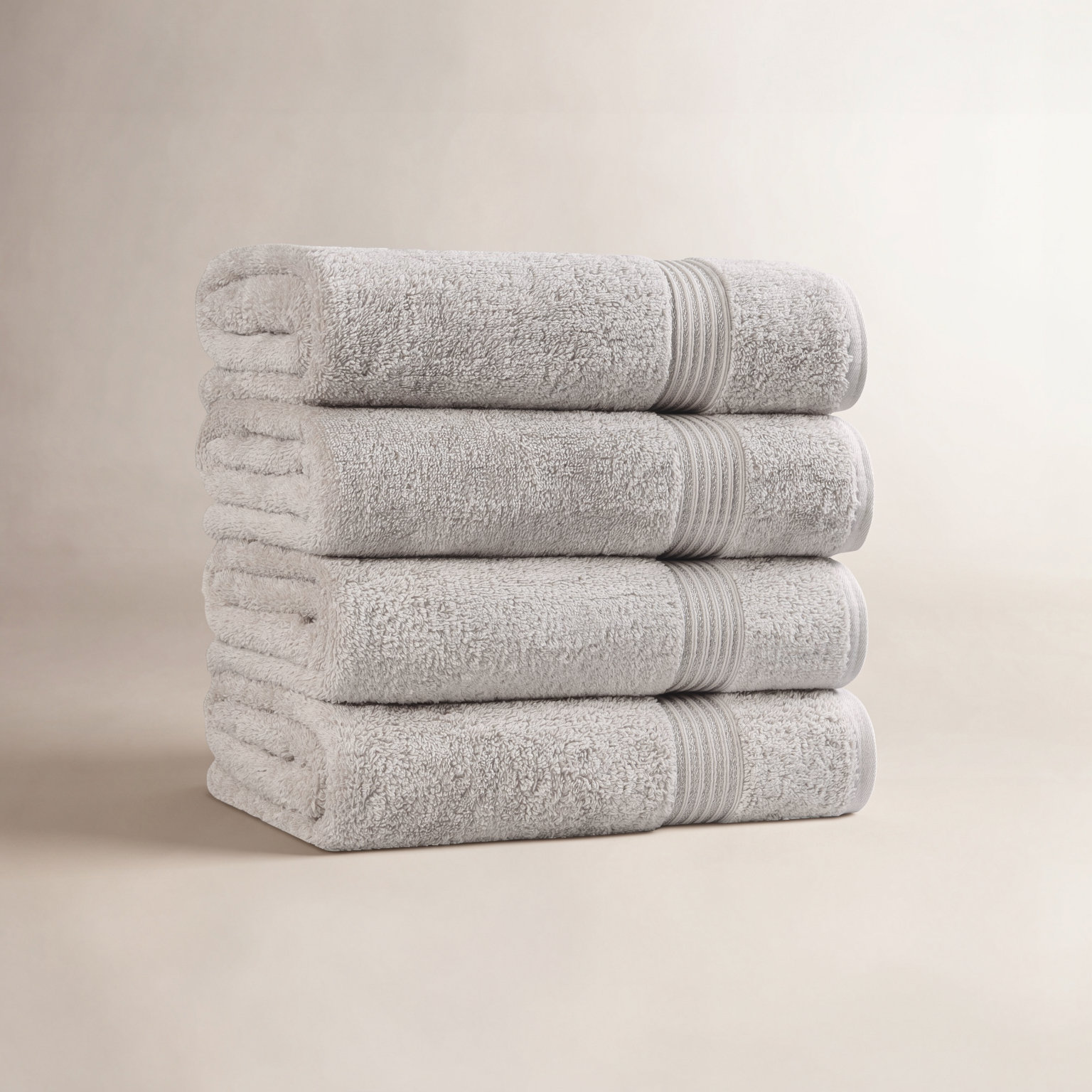 Oleg Egyptian Cotton Bath Towel, Silver