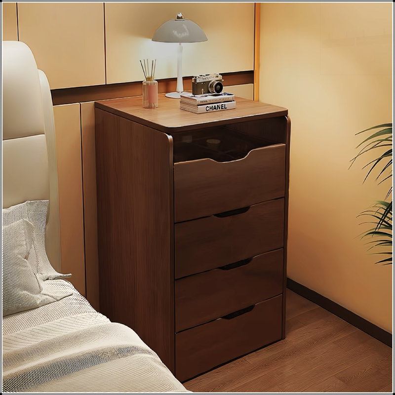 Meuble-lavabo 3-en-1 avec miroir rabattable, bureau en verre et 3 tiroirs pour un rangement compact et un rangement pour le maquillage