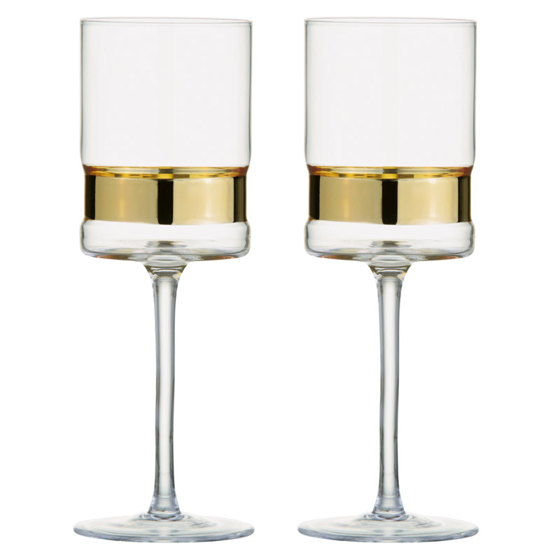 11,75 oz. Soho Ensemble de verres à vin tout usage en verre Glass, Doré