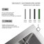 Évier de cuisine encastré 30 po x 22 po x 9 po à cuve simple en acier inoxydable de calibre 16 30 po