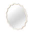 Miroir décoratif rond blanc en bois massif ondulé de 24 pouces, pour chambre à coucher, salle de bain, salon, entrée-133429176