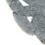 Ornement suspendu en métal bleu texturé 3 plumes - 20 po, 17,25 po, 14,25 po, pour les espaces intérieurs, pièce