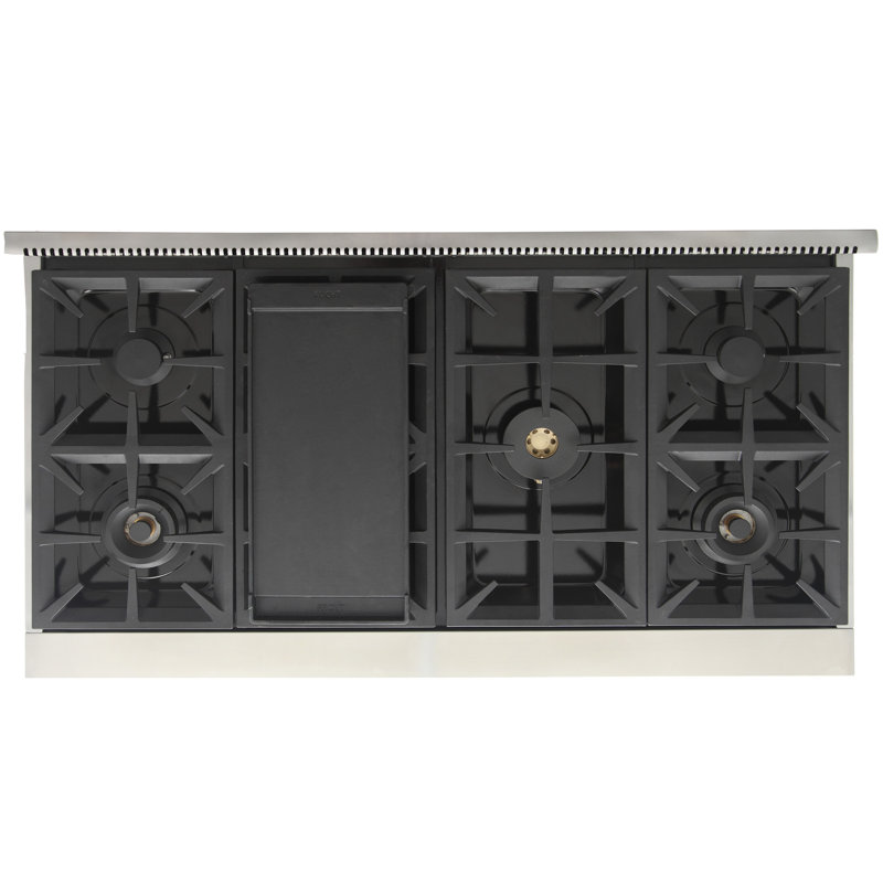 Kucht 48'' W Free Standing Range, Natural Gas, Black