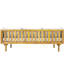 Lit de jour à 3 places avec accoudoirs Abingdon, fabrication en bois, coussins de siège gris, siège à panneaux à lattes, 65,9 x 31,28 23,72, assemblage requis, fait de bois, coussins, structure,-121534215