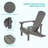 Plastic Adirondack Chair Patio Plastic Chair Fire Pit Single Chair-1454413756