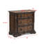 Table de chevet à trois tiroirs en marbre véritable 1pc