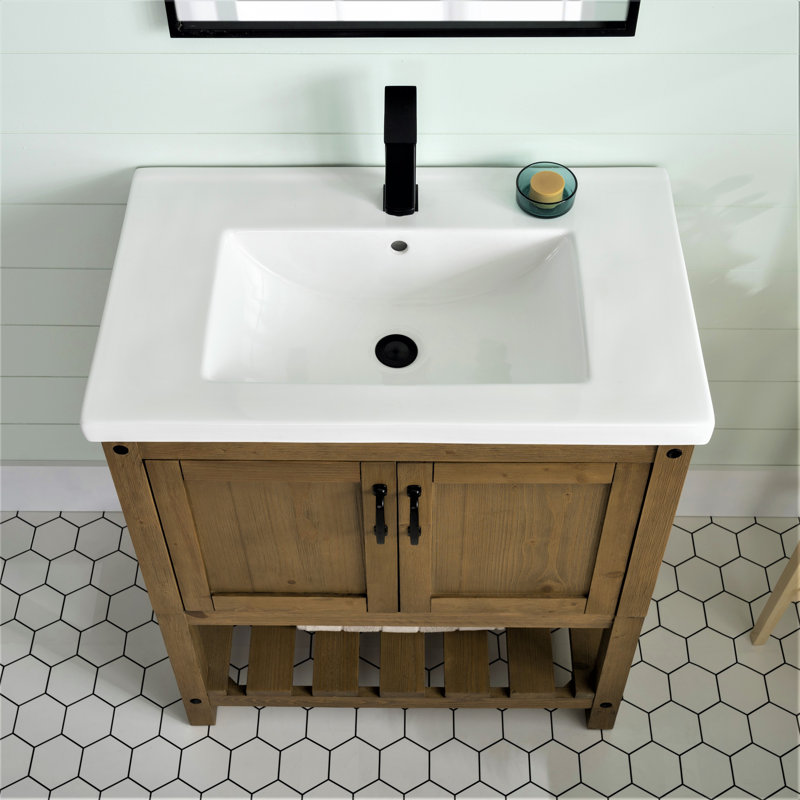 Ensemble de meuble-lavabo simple 30 po Radstock, Naturel antique