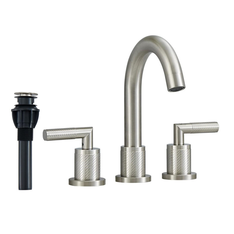Bathroom faucet with 360 degree turn spout, Brushed Nickel