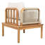 Ensemble de conversation d'extérieur 5 pièces en bois d'acacia et corde