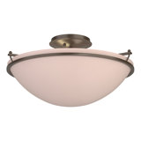 Simple Lines Bowl Semi Flush Mount