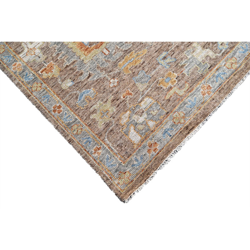 Handmade Wool Floral Area Rug, Rectangle 10' x 14'