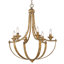 Lustre empire 6 lumières de style bougie Colmar