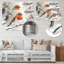 «Winter Robin Bird In The Forest II», art mural en métal grand oiseau-1106340854