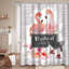 Rideau de douche rose avec 12 crochets-235610201
