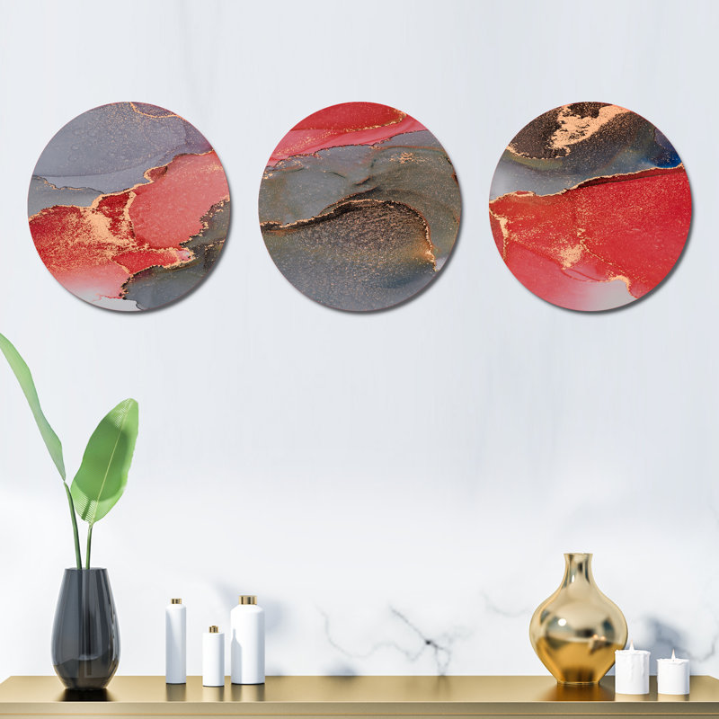 Modern Abstract Wall Decor on Metal