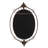 Matt Metal Oval Mirror
