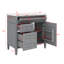 Meuble-lavabo de 36 pouces avec lavabo sur le dessus, armoire de rangement moderne, 2 tiroirs et un tiroir basculant-546526762