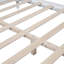 Base de lit plateforme en bois, lit plateforme de style rétro avec support en lattes de bois-1094921482