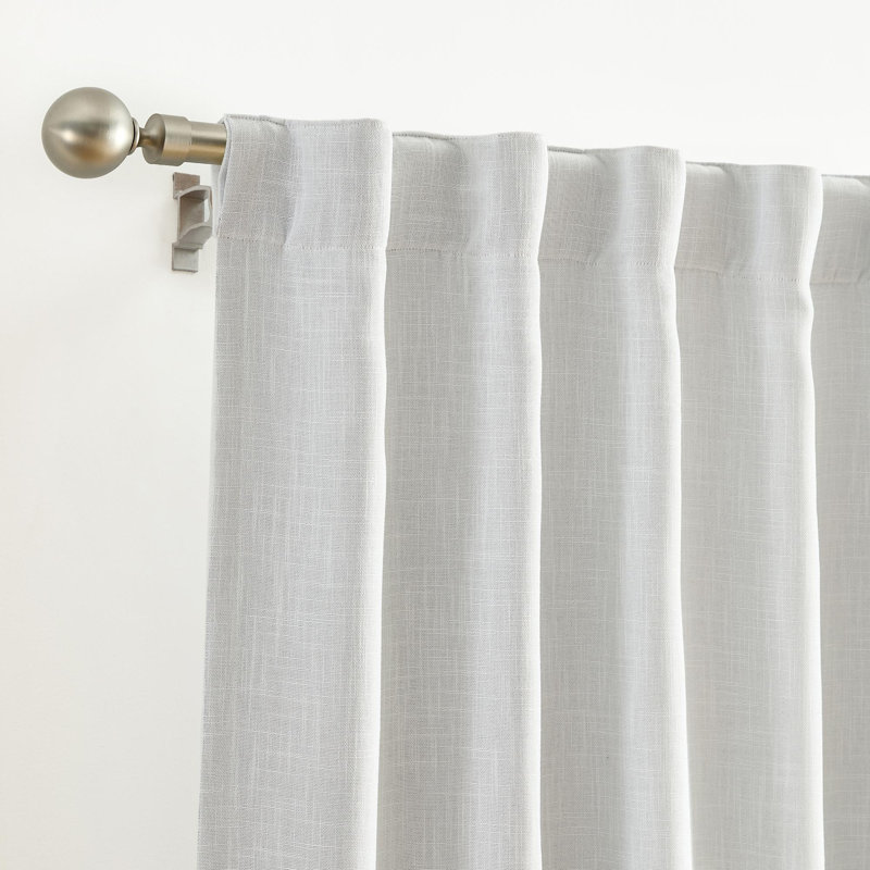Lenox Serene Blackout Window Curtain, Ivory - 52"W x 84"L, White, 52"W x 95"L