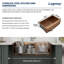 Évier de cuisine encastré 30 po à cuve simple en acier inoxydable de calibre 16 avec accessoires