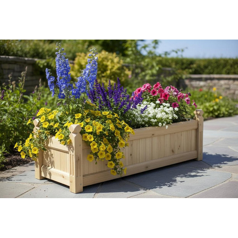 Lit de jardin surélevé en bois surélevé