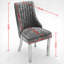 Chaises de salle à manger en rayonne grise de 2 pièces en tissu rayonné gris American-1325048492-1325048471