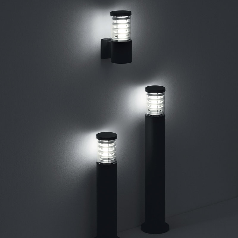 Tronco Metal Bollard Light, Grey, 80.5cm H x 15.5cm W x 15.5cm D