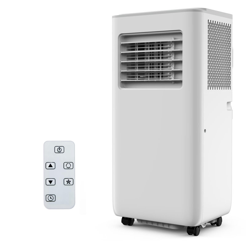 10000 BTU 3-in-1 Mobile Air Conditioner with Dehumidifier, Fan & Sleep Mode for Rooms Up to 450 Sq Ft, 24H Timer, Remote & Window Kit