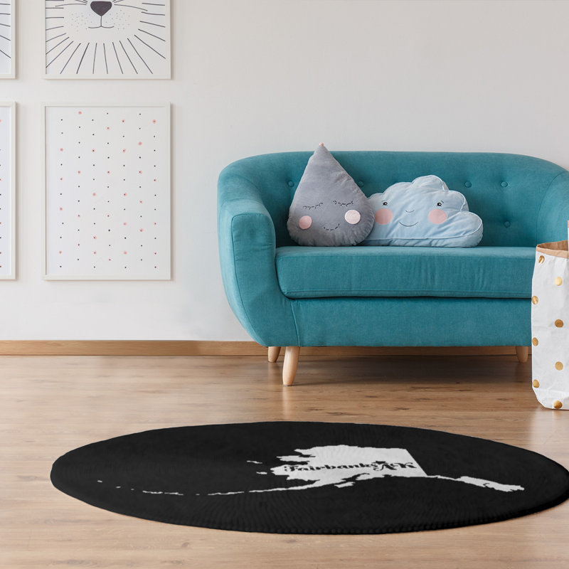 Chenille Indoor Rug, Round 5'