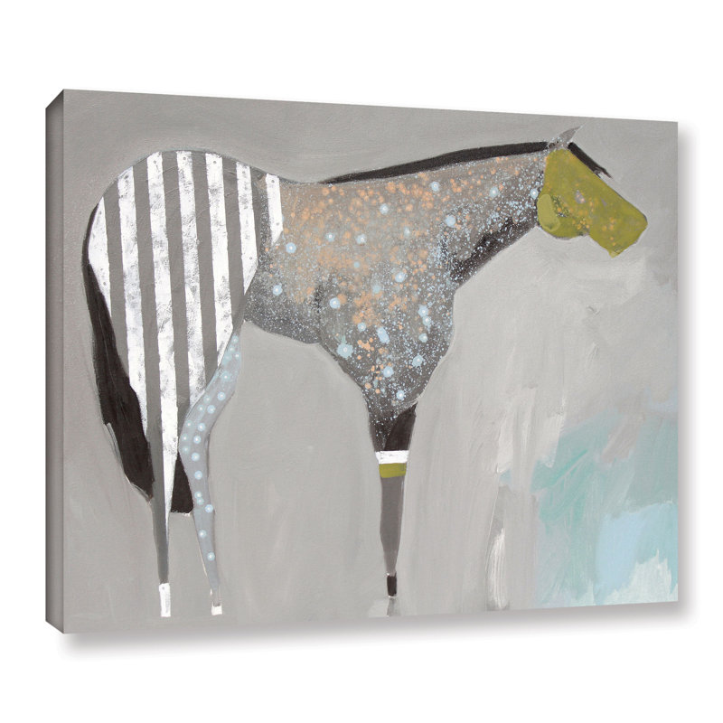 Cheval n ° 63 - reproduction d'art sur toile, H 8 po x l 10 po x P 2 po