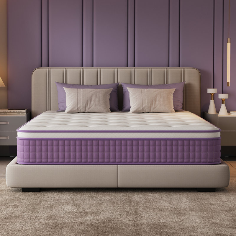 Modern Series 12" Medium Pillow Top Pocket Spring With Gel Memory Foam Hybrid Mattress In A Box, Queen