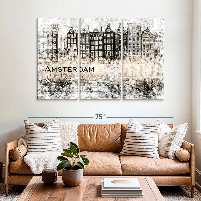 Collage Sireci Amsterdam, H 42 po x l 65 po