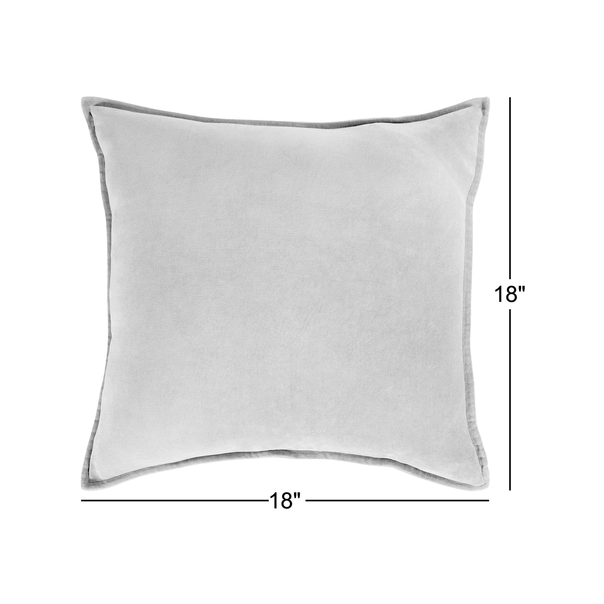 Edgar 100% Cotton Throw Pillow, Teal, Polyester/Polyfill, 18"H x 18"W