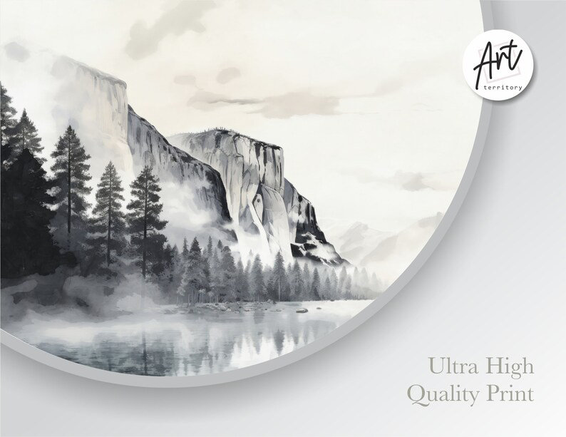 Affiche ou toile horizontale Yosemite, décor de ferme, Affiche non encadrée, H 30 po x l 60 po