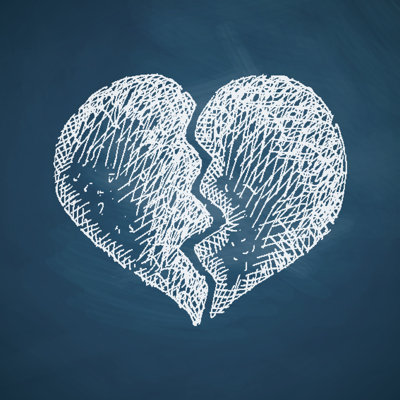 Escudero Broken Heart Icon - Wrapped Canvas Print