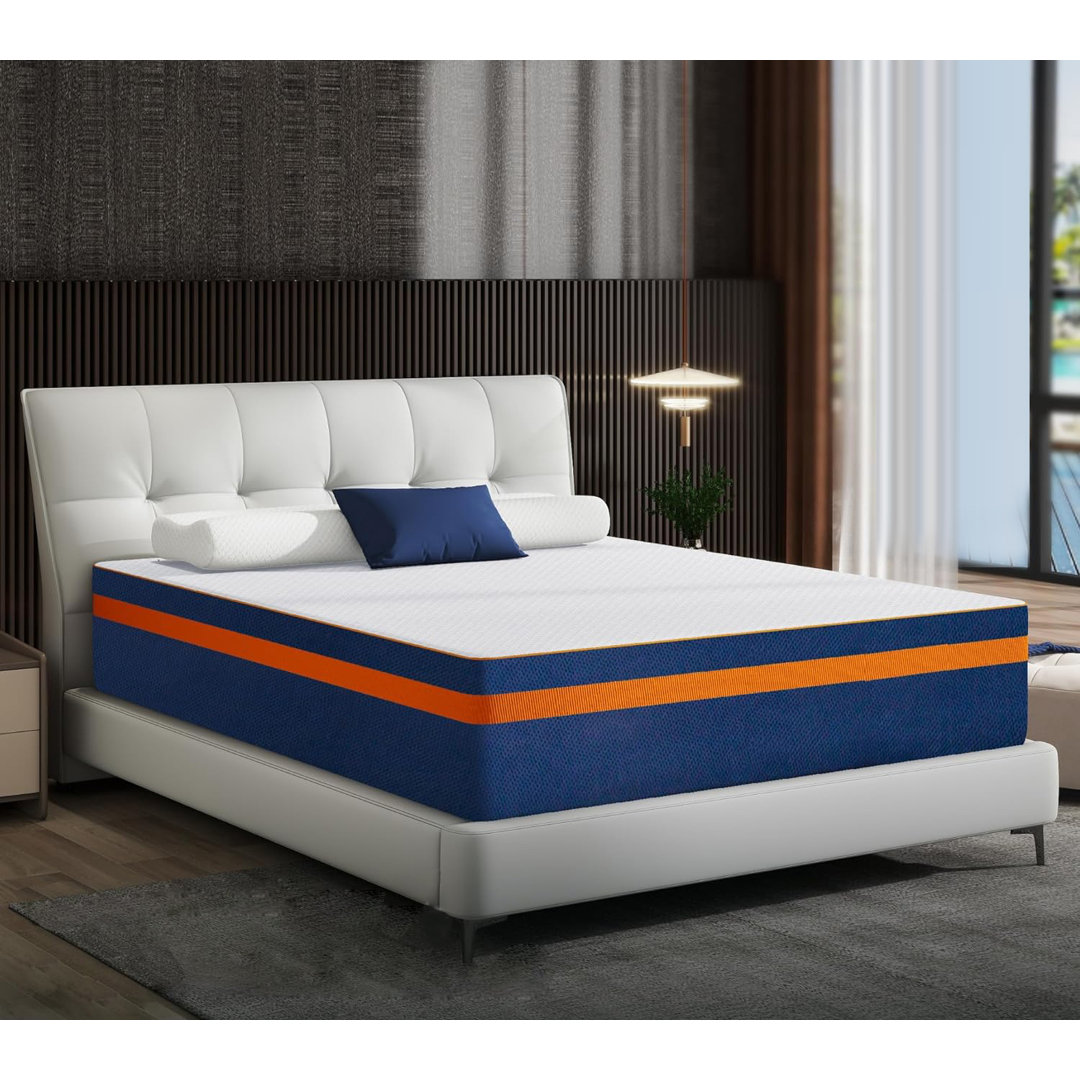 King Size Mattress 14" Queen Memory Foam Bed Mattresses - Medium Firm Cooling Gel Mattress in a Box FANGFLOWER Mattress 