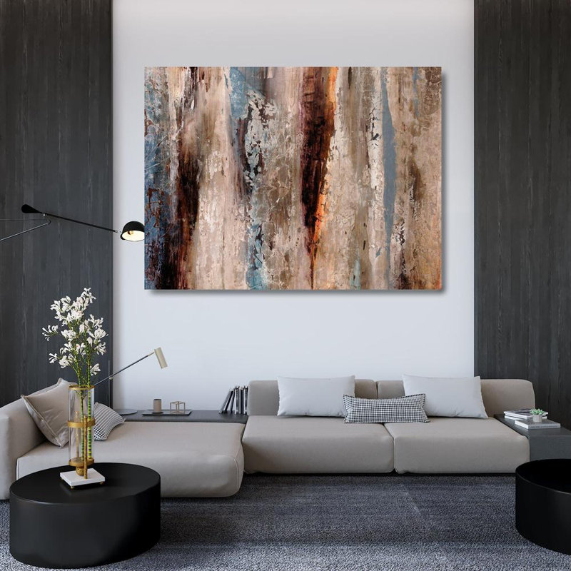 17 Stories Henry, Alexys Gallery Wrapped Canvas Art Titled: Sediment Rocks, 36" H x 47" W