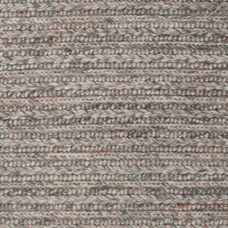 Tapis ivoire / gris en laine fait à la main Aranda, Rectangle 5 pi x 7 pi 6 po