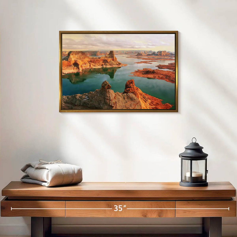Alstrom Point, 19" X 13", Floating Frame Gold