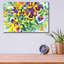 Art mural en verre "Pansies posant 2 2" par Annelein Beukenkamp-1627806537