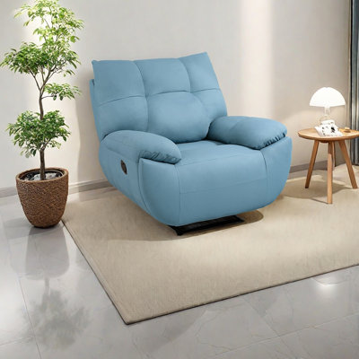 Comfortable faux leather lounge chair