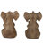 Set of 2, 4.3x4x6" Elephant Bookends
