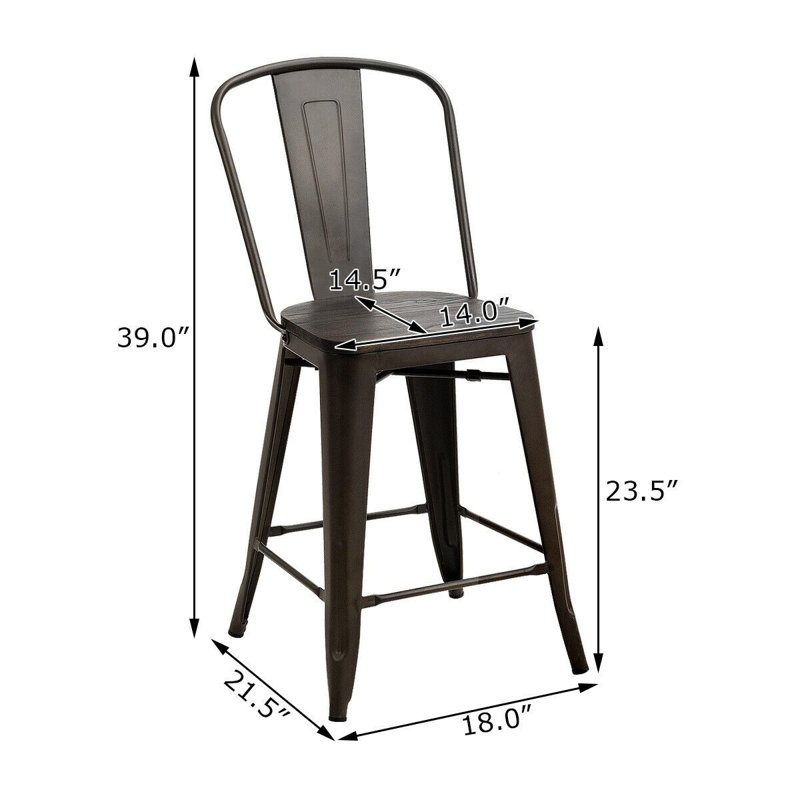 Tabouret court 21,5 po Deffrick, Pistolet