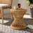 Rattan Knotts Pedestal End Table