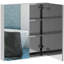 Armoire de salle de bain à miroir, armoire à pharmacie 24 po x 26 po en acier inoxydable, rangement mural avec portes doubles