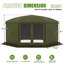 Tente escamotable avec moustiquaire, pavillon de jardin à 6 côtés instantanés, 6 panneaux d'intimité amovibles-131562848-131562851