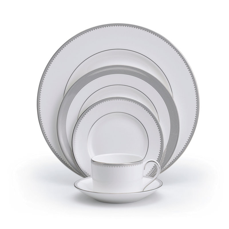 Vera Wang Grosgrain 5 Piece Bone China Place Setting Set, Service for 1