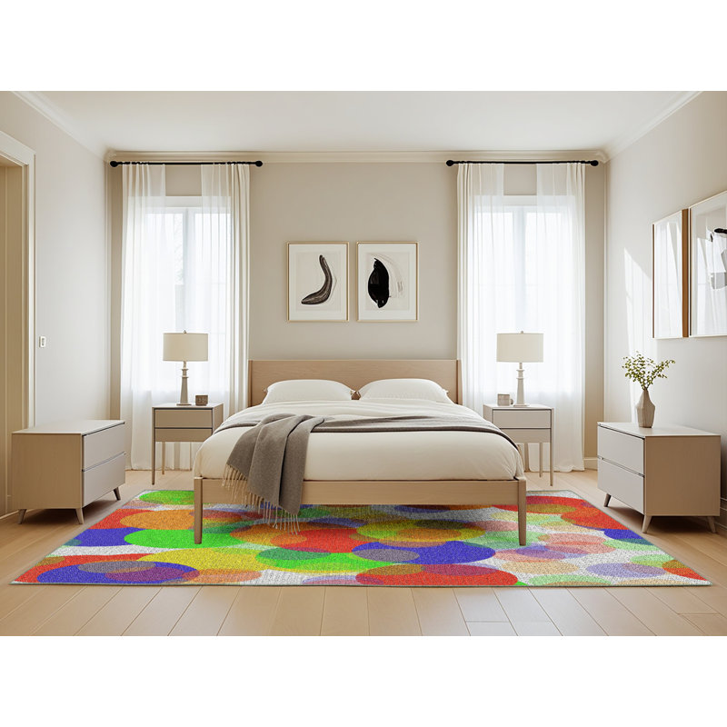 Tapis rouge à pois Colbert, Rectangle 5 pi x 8 pi