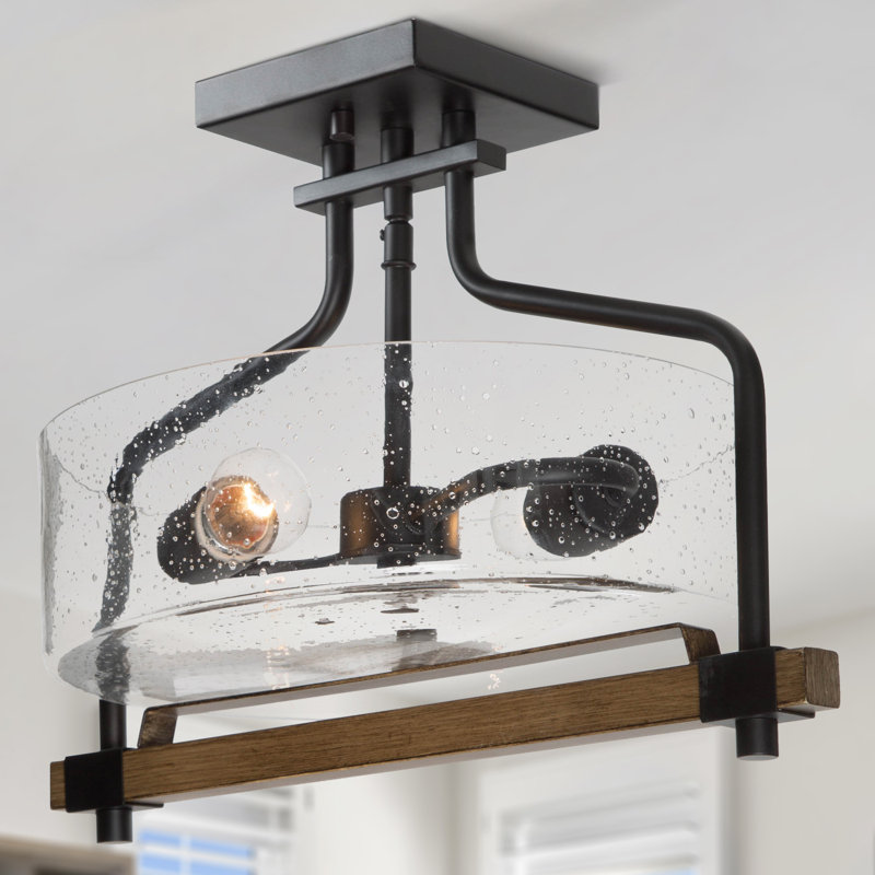 Plafonnier semi-encastré cylindrique 15,5 po à 2 lumières Vendramin