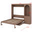 Lit escamotable fonctionnel avec 3 tiroirs, tablette, lumière DEL et tringle pour garde-robe-710880032